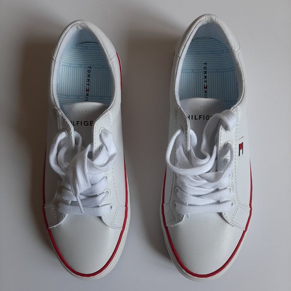 Tommy Hilfiger Shoes - Women's Tommy Hilfiger White Lace-up Sneakers